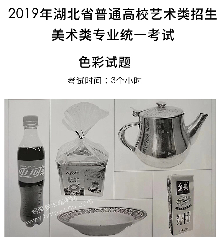 2019年湖北省美術聯考考題/素描速寫色彩統一考試題目完整版