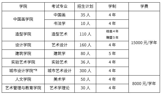 中央美術(shù)學(xué)院2019年本科招生簡章