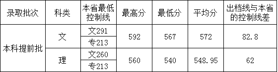 廣西財經學院2019年美術類本科專業錄取分數線