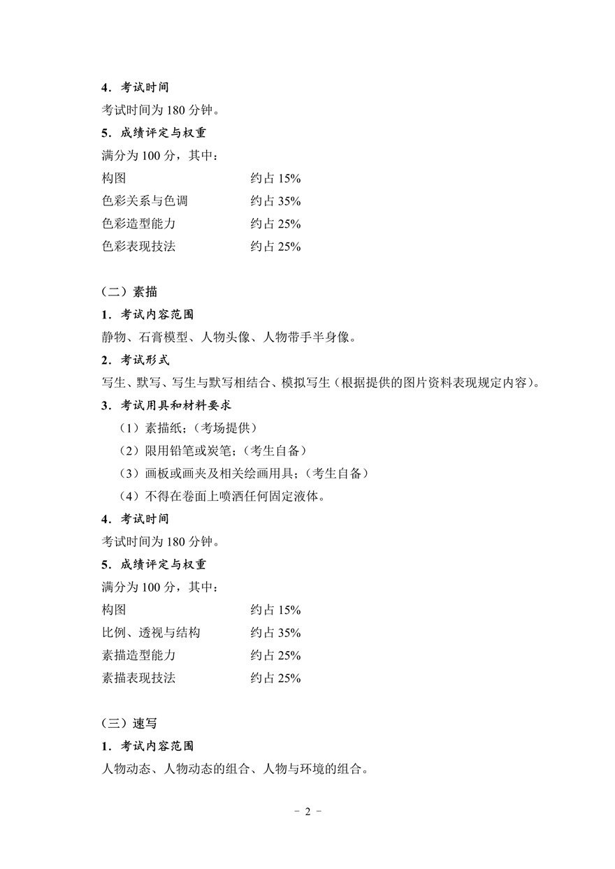 2021年湖北省美術(shù)類統(tǒng)考考試大綱